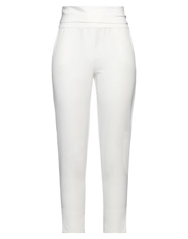 Shop Manila Grace Woman Pants White Size 10 Cotton, Elastane