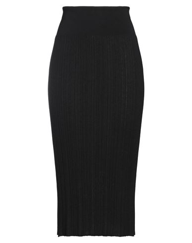 Agnona Microribbed Cashmere & Silk Midi Skirt In Black