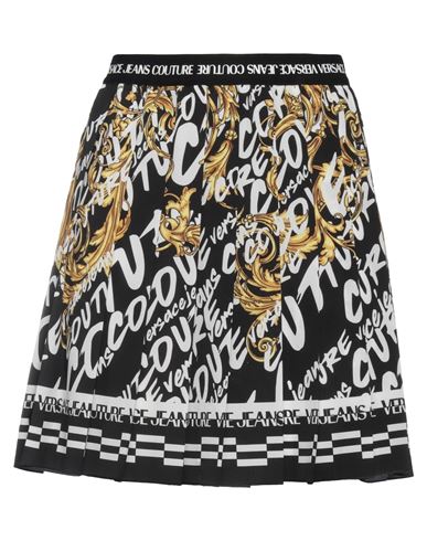 Versace Jeans Couture Woman Mini Skirt Black Size 6 Polyester
