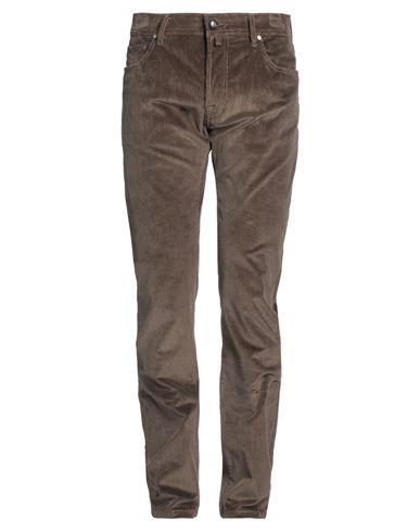 Shop Jacob Cohёn Man Pants Khaki Size 34 Cotton, Elastane In Beige