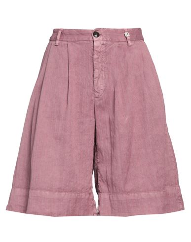 Myths Woman Denim Shorts Pastel Pink Size 4 Linen, Cotton, Polyester, Elastane