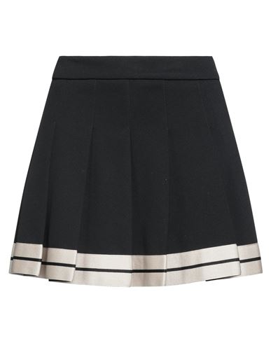 Palm Angels Black Track Pleated Mini Skirt In Black