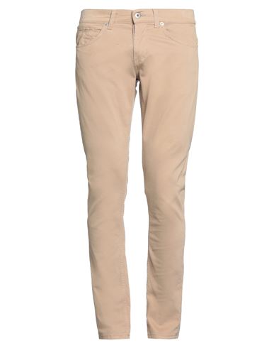 Dondup Man Pants Sand Size 33 Cotton, Elastane In Beige