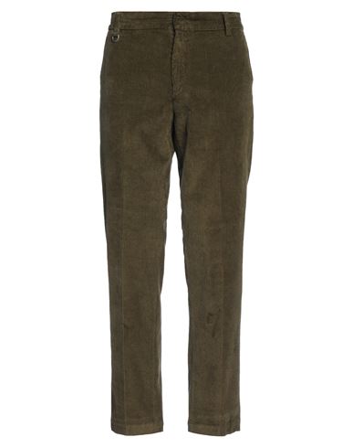 Shop Paolo Pecora Man Pants Military Green Size 32 Cotton, Elastane