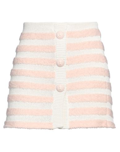 Balmain Woman Mini Skirt Light Pink Size 8 Virgin Wool, Polyamide, Merino Wool