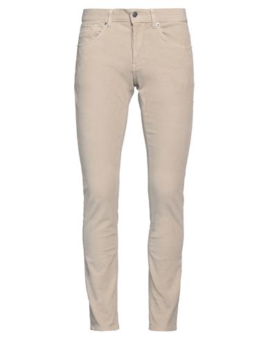Shop Dondup Man Pants Ivory Size 32 Cotton, Elastane In White