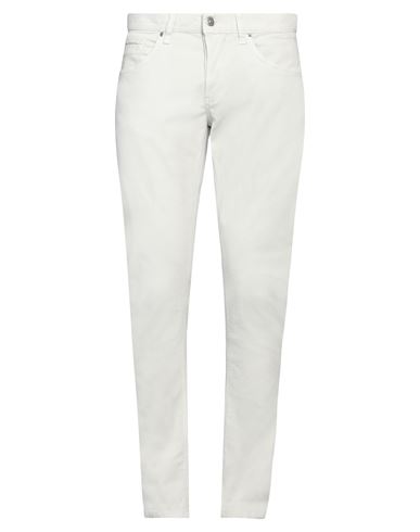 Dondup Man Denim Pants Light Grey Size 30 Cotton, Elastane