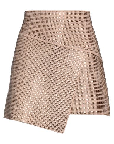 Andreädamo Andreādamo Woman Mini Skirt Beige Size M Viscose, Glass, Polyester, Aluminum, San - Styrene-acryloni