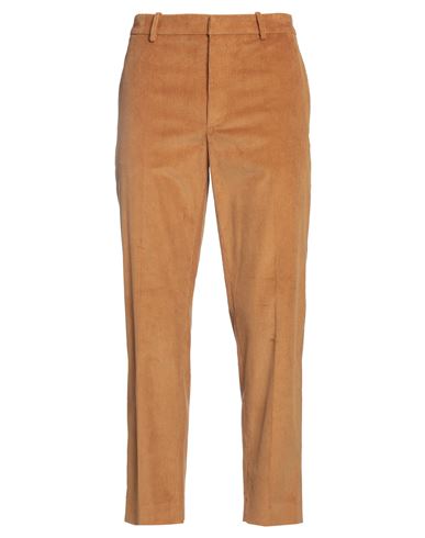 Moncler Man Pants Camel Size 34 Cotton, Elastane In Beige