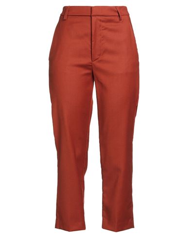 Dondup Woman Pants Brick Size 28 Virgin Wool, Elastane