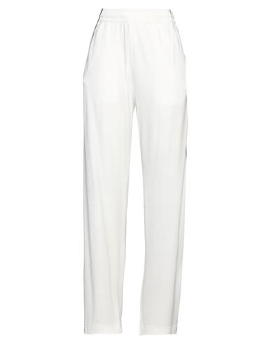 Casablanca Woman Pants White Size M Cotton, Modal, Polyester, Viscose, Rayon