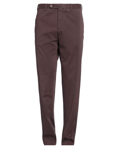 Pt Torino Man Pants Plum Size 38 Cotton, Elastane In Purple