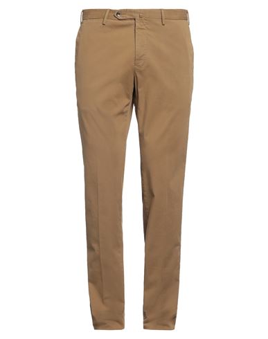 Pt Torino Man Pants Khaki Size 40 Cotton, Elastane In Beige