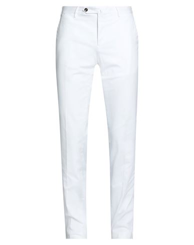 Pt Torino Man Pants White Size 36 Cotton, Elastane