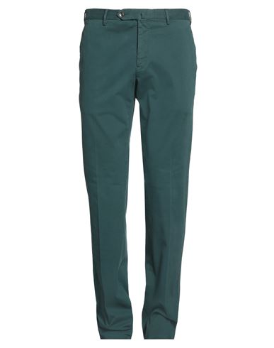 Pt Torino Man Pants Dark Green Size 44 Cotton, Lyocell, Elastane