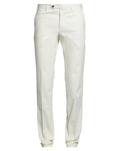 Pt Torino Man Pants Off White Size 38 Cotton, Elastane