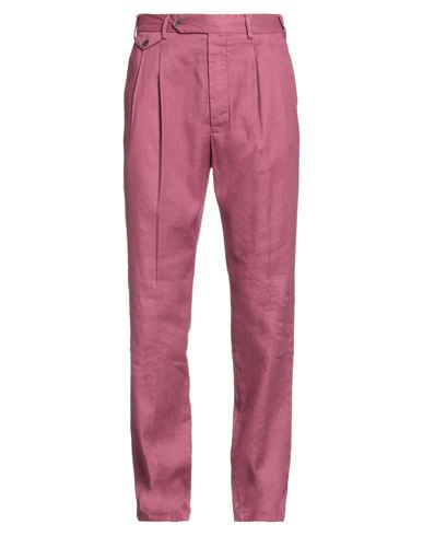 Lardini Man Pants Mauve Size 30 Linen, Cotton, Elastane In Purple