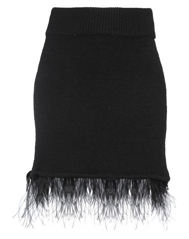 Soallure Woman Mini Skirt Black Size M Acrylic, Polyamide, Polyester, Wool, Viscose