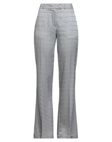 Alysi Woman Pants Grey Size 4 Virgin Wool, Acetate, Viscose In Gray