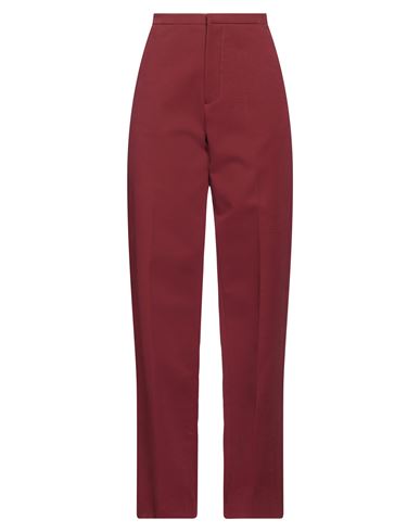 Alysi Woman Pants Burgundy Size 4 Cotton, Elastane In Red