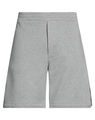 Alexander Mcqueen Man Shorts & Bermuda Shorts Light Grey Size L Cotton