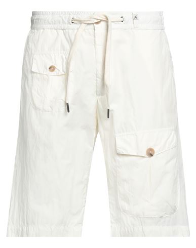 Myths Man Shorts & Bermuda Shorts Ivory Size 28 Cotton, Polyamide In White