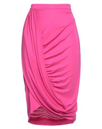 Dries Van Noten Woman Midi Skirt Fuchsia Size 6 Viscose In Pink