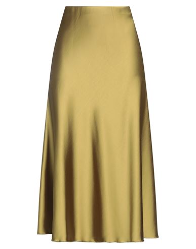 Soallure Woman Midi Skirt Sage Green Size 8 Polyester