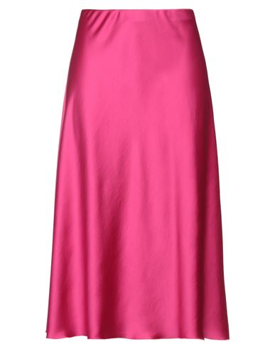 Soallure Woman Midi Skirt Fuchsia Size 6 Polyester In Pink