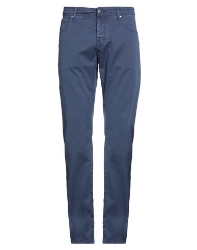 Jacob Cohёn Man Pants Slate Blue Size 33 Cotton, Elastane In Blue
