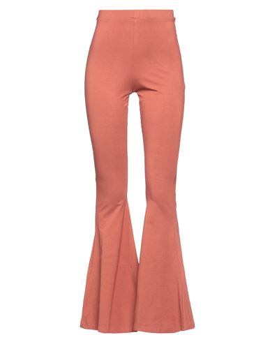 Poppy Field Woman Pants Rust Size M Bamboo, Elastane In Red