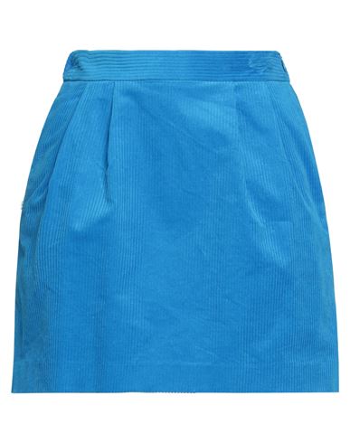 Jucca Woman Mini Skirt Bright Blue Size 2 Cotton