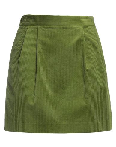 Jucca Woman Mini Skirt Green Size 6 Cotton