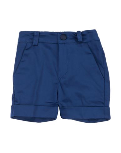 Manuell & Frank Babies'  Newborn Boy Shorts & Bermuda Shorts Navy Blue Size 3 Cotton, Elastane