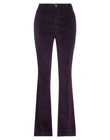 Pt Torino Woman Pants Dark Purple Size 6 Cotton, Lyocell, Elastane