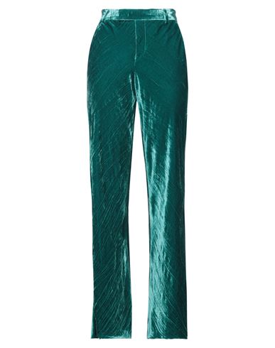 Etro Woman Pants Emerald Green Size 8 Viscose, Silk