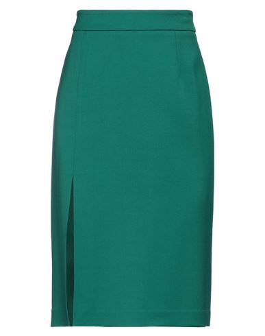 True Royal Woman Midi Skirt Emerald Green Size 4 Viscose, Wool, Elastane
