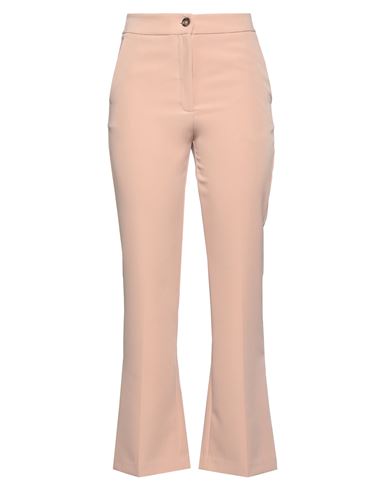 Solotre Woman Pants Pastel Pink Size 2 Polyester, Acetate In Neutral