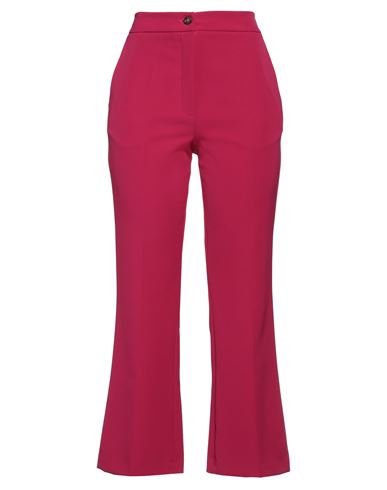 Solotre Woman Pants Magenta Size 4 Polyester, Acetate In Pink