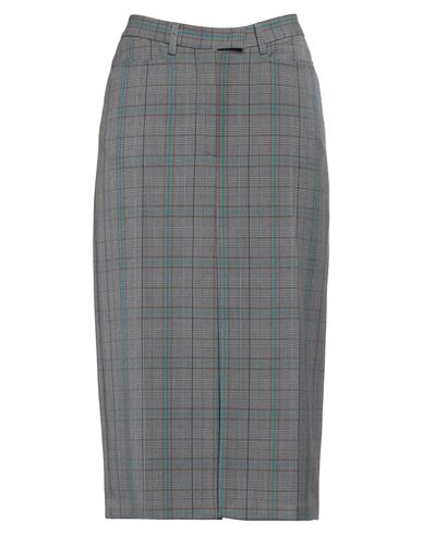Merci .., Woman Midi Skirt Grey Size 6 Polyester, Viscose, Elastane