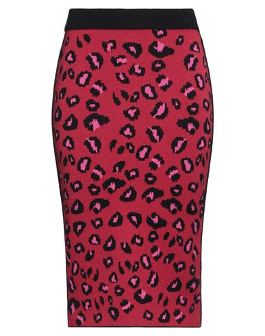 Simona Corsellini Woman Midi Skirt Burgundy Size 2 Viscose, Polyester, Nylon In Red