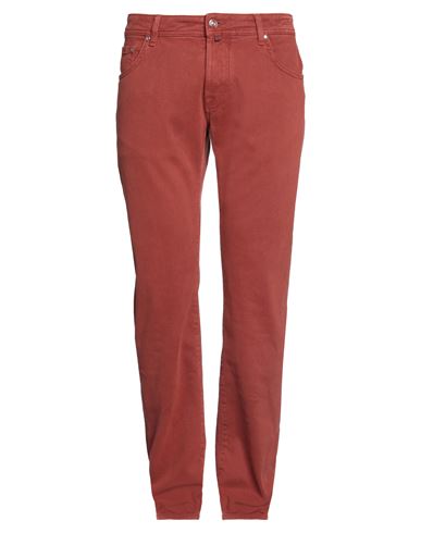 Jacob Cohёn Man Pants Rust Size 35 Cotton, Elastane, Polyester In Red