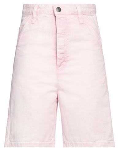 Ami Alexandre Mattiussi Man Denim Shorts Pink Size 25 Cotton