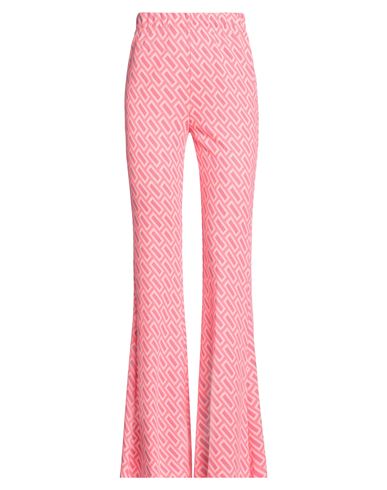 Vicolo Woman Pants Pink Size M Polyester, Cotton, Viscose, Metal, Elastane