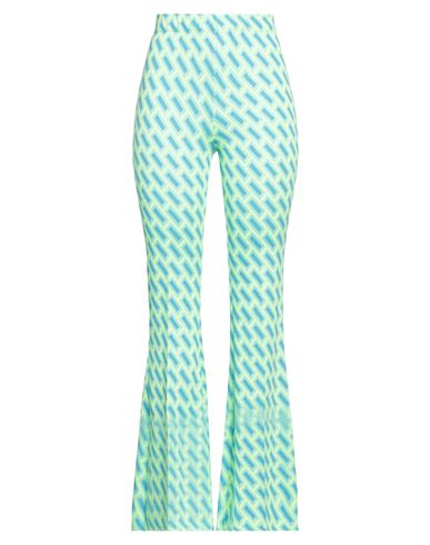 Vicolo Woman Pants Acid Green Size M Polyester, Cotton, Viscose, Metal, Elastane