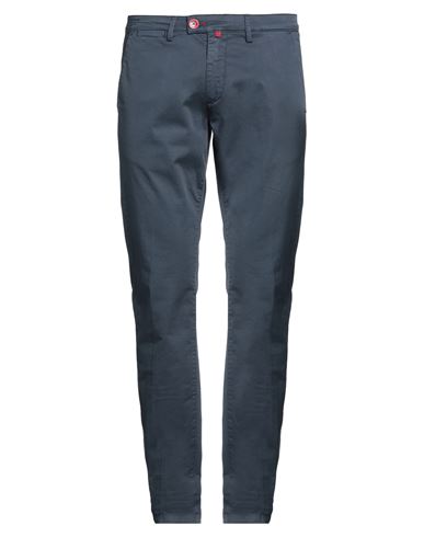 Baronio Man Pants Navy Blue Size 35 Cotton, Elastane