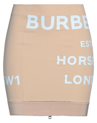 Burberry Woman Mini Skirt Beige Size 2 Polyamide, Elastane