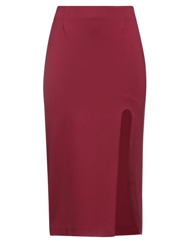 Maison Laviniaturra Woman Midi Skirt Garnet Size 4 Viscose, Polyamide, Elastane In Red
