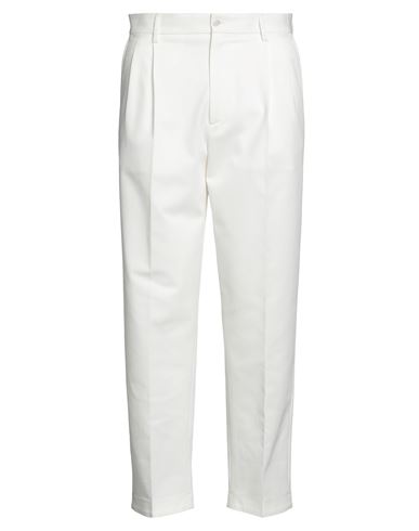 Dolce & Gabbana Man Pants White Size 32 Polyester, Cotton