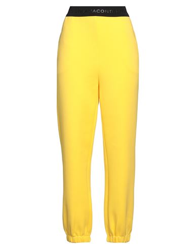 Liviana Conti Woman Pants Yellow Size 6 Cotton, Polyester, Elastane
